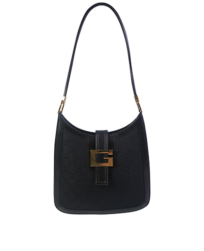 1998 GG Canvas Shoulder Bag, front view